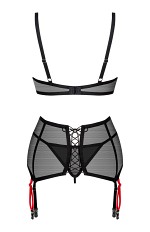 Komplet Obsessive Glandez Set With Garter Belt XS-2XL