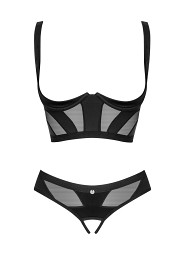 Komplet Obsessive Chic Amoria Crotchless Set XS-2XL