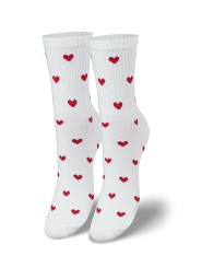 Skarpety Milena 0200 Serca Prążek 37-41