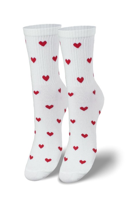 Skarpety Milena 0200 Serca Prążek 37-41