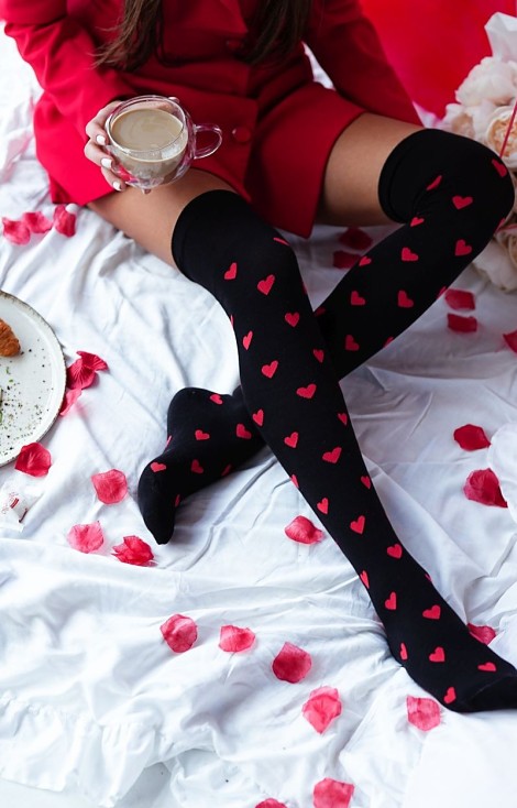 Zakolanówki Milena 0293 Walentynkowe 37-41