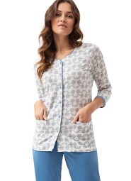 Piżama Luna 668 3/4 4XL L24 damska rozpinana