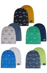 Czapka AJS 48-087 dwustronna chłopięca