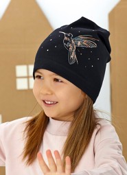 Czapka AJS 48-099 dziewczęca
