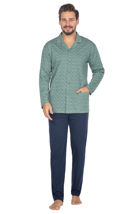 Piżama Regina 463 dł/r 2XL-3XL L24 męska rozpinana