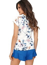 Piżama Donna Astrid 1/2 kr/r Cobalt S-2XL