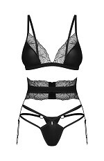 Komplet Obsessive Lobellis 3-Pcs Set XS-2XL