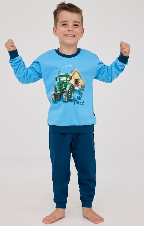 Piżama Cornette Kids Boy 477/161 Farm dł/r 86-128
