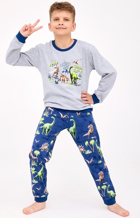 Piżama Cornette Young Boy 966/163 Dinosaur dł/r 134-164