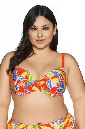 Biustonosz kąpielowy Ava full cup SK 226 Vivid Orange - zdjęcie 2