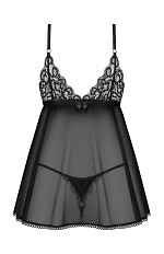 Komplet Obsessive Blomentis Babydoll XS-2XL