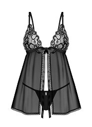Komplet Obsessive Blomentis Babydoll XS-2XL