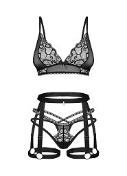 Komplet Obsessive Blomentis 3-Pcs XS-2XL