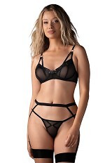 Komplet Obsessive Euridia 3-częściowy Set XS-2XL