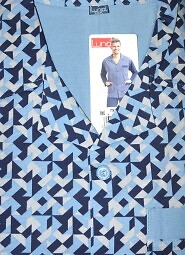 Piżama Luna 797 dł/r 4XL męska rozpinana