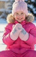 Rękawiczki Noviti RZ049 Girl Puszyste Kotek