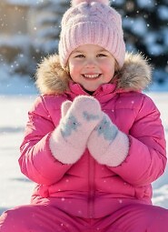 Rękawiczki Noviti RZ049 Girl Puszyste Kotek