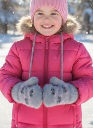 Rękawiczki Noviti RZ048 Girl Akryl Myszka