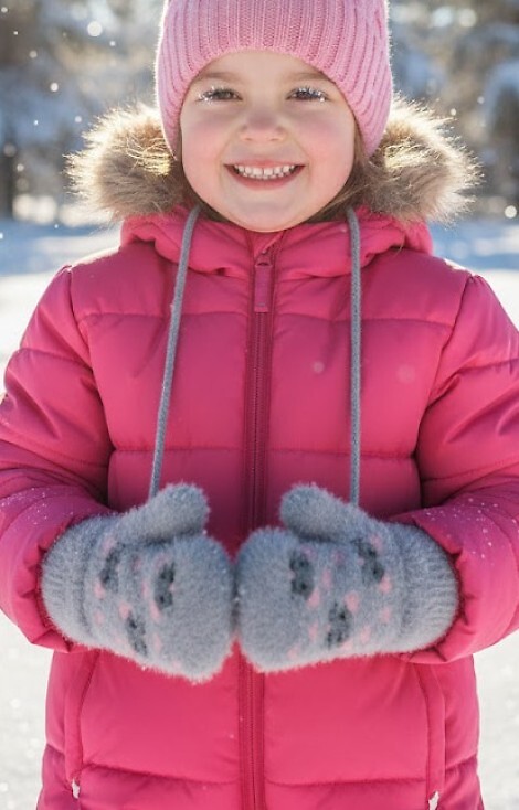 Rękawiczki Noviti RZ048 Girl Akryl Myszka