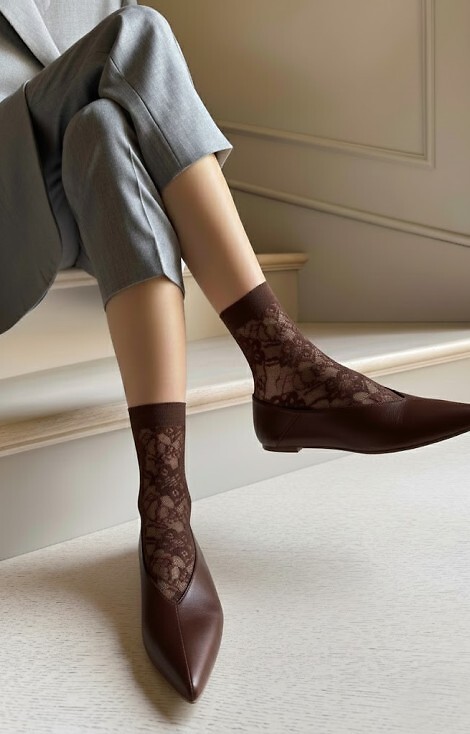 Skarpetki Veneziana Rosa Stile Ażur