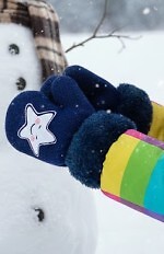 Rękawiczki RED 0011G Futro ze Sznurkiem