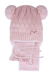Komplet AJS 48-320 Czapka+szalik dziewczęcy