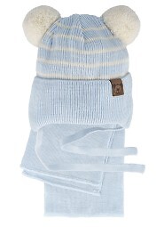 Komplet AJS 48-317 Czapka+szalik chłopięcy