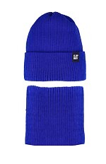 Komplet AJS 48-440 Czapka+tuba/komin chłopięcy