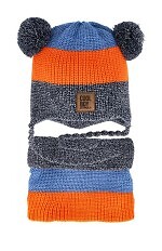 Komplet AJS 48-334 Czapka+golf chłopięcy
