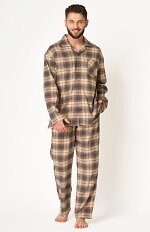 Piżama Key MNS 402 B24 Flanela dł/r M-2XL męska rozpinana