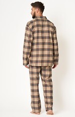 Piżama Key MNS 402 B24 Flanela dł/r M-2XL męska rozpinana
