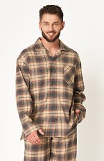 Piżama Key MNS 402 B24 Flanela dł/r M-2XL męska rozpinana