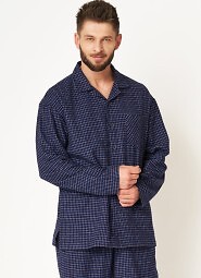 Piżama Key MNS 457 B24 Flanela dł/r M-2XL męska rozpinana