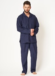 Piżama Key MNS 457 B24 Flanela dł/r 3XL-4XL męska rozpinana