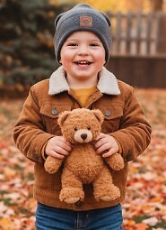 Czapka Noviti CP059 Miś Bawełna Boy