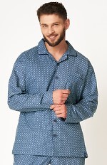 Piżama Key MNS 503 B24 Flanela dł/r M-2XL męska rozpinana