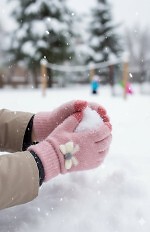 Rękawiczki Noviti RZ069 dziewczęce Puszyste