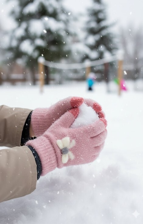 Rękawiczki Noviti RZ069 dziewczęce Puszyste