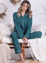 Piżama Leveza Newena 1478 dł/r M-2XL rozpinana