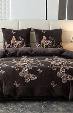 Komplet pościeli Cotton World Polarowa/Welur Kolorowy Wzór SHY 160x200