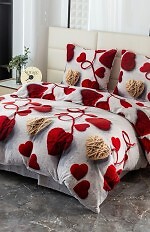 Komplet pościeli Cotton World Polarowa/Welur Kolorowy Wzór SHY 160x200