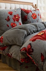 Komplet pościeli Cotton World Polarowa/Welur Kolorowy Wzór SHY 160x200