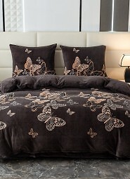 Komplet pościeli Cotton World Polarowa/Welur Kolorowy Wzór SHY 160x200