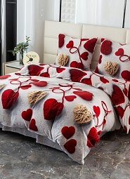 Komplet pościeli Cotton World Polarowa/Welur Kolorowy Wzór SHY 160x200