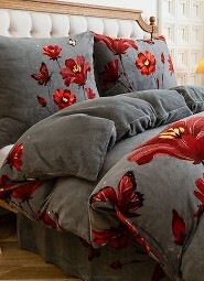 Komplet pościeli Cotton World Polarowa/Welur Kolorowy Wzór SHY 160x200