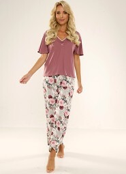 Piżama De Lafense 720 Finessa kr/r 3XL-4XL