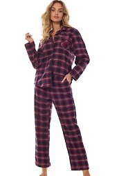 Piżama L&L 2475 Roxy dł/r S-2XL rozpinana damska