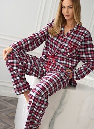 Piżama L&L 2475 Roxy dł/r S-2XL rozpinana damska