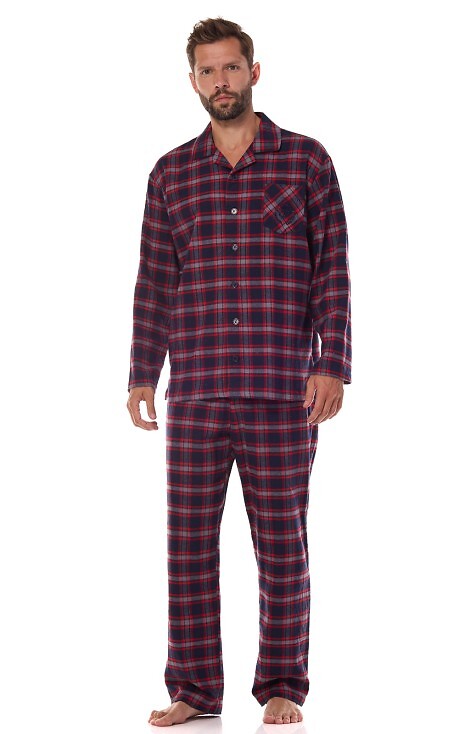 Piżama L&L 2471 Ben dł/r M-3XL męska rozpinana