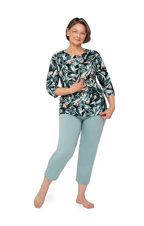 Piżama Martel Maria II 201 3/4 M-2XL rozpinana damska